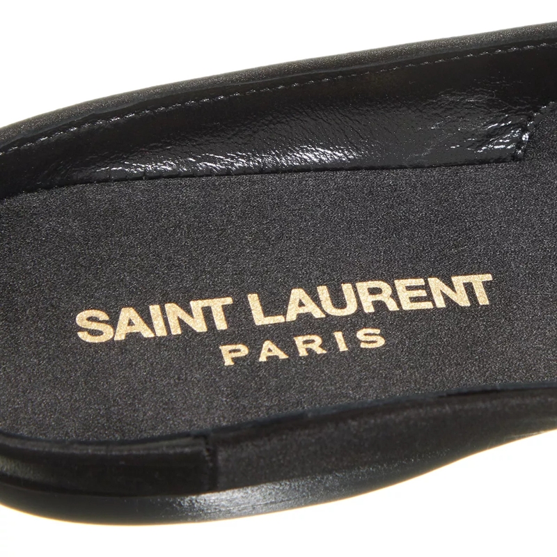 Saint Laurent Mules Lido Slippers Made Of Satin Crepe Black(Image 3)