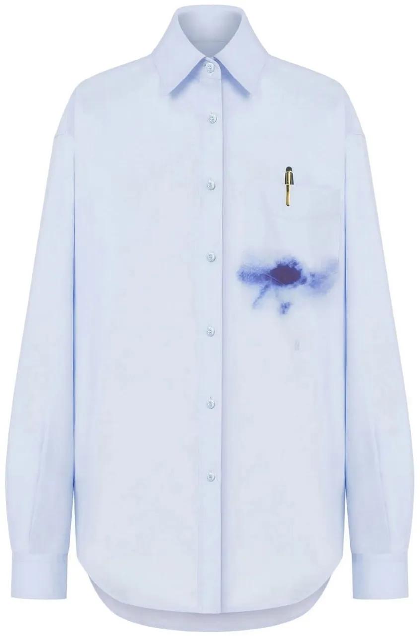 Thumbnail - Moschino - Multicolor Artistic Splash Long Sleeve Shirt - Größe 38 - bunt