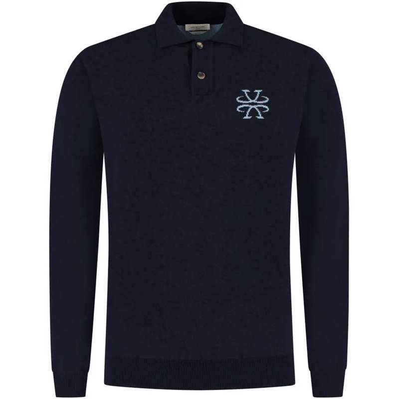 Jacob Cohen  Polo Tubico C/logo Jacquard blau