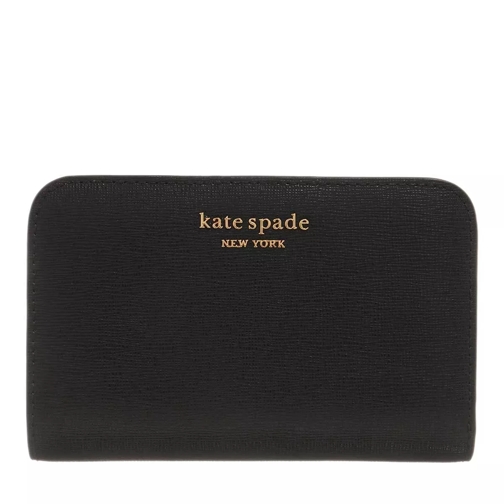 Kate Spade New York Morgan Saffiano Leather Compact Wallet Black Portefeuille à deux volets