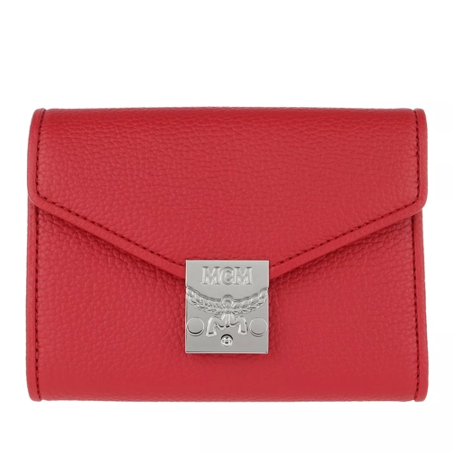 MCM Patricia Park Avenue Flap Wallet Ruby Red Overslagportemonnee