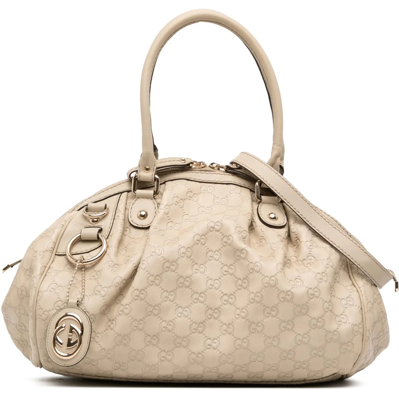 Gucci Schultertasche Guccissima Sukey Satchel braun