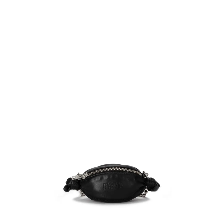 Magliano Mini Leather Bag With Metal Shoulder Strap Black Crossbody Bag