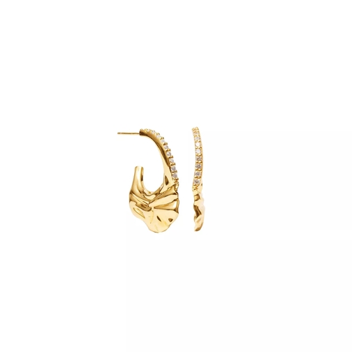 Sif Jakobs Jewellery Vulcanello Creole Earrings Yellow Gold Band