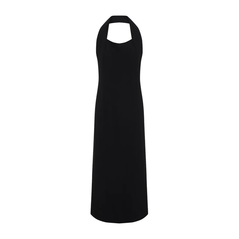 CARVEN Robe de soirée Halter Neck Evening Dress With Flattering Silhouet Black