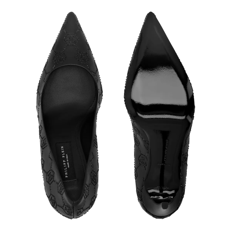 Philipp Plein Pumps Dekolleté Mid Heels Monogram Verziert schwarz(Image 5)