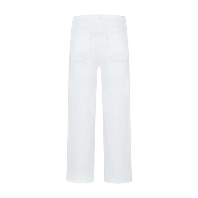 Cambio Jeans Tess pocket cropped modern white fringed(Image 2)