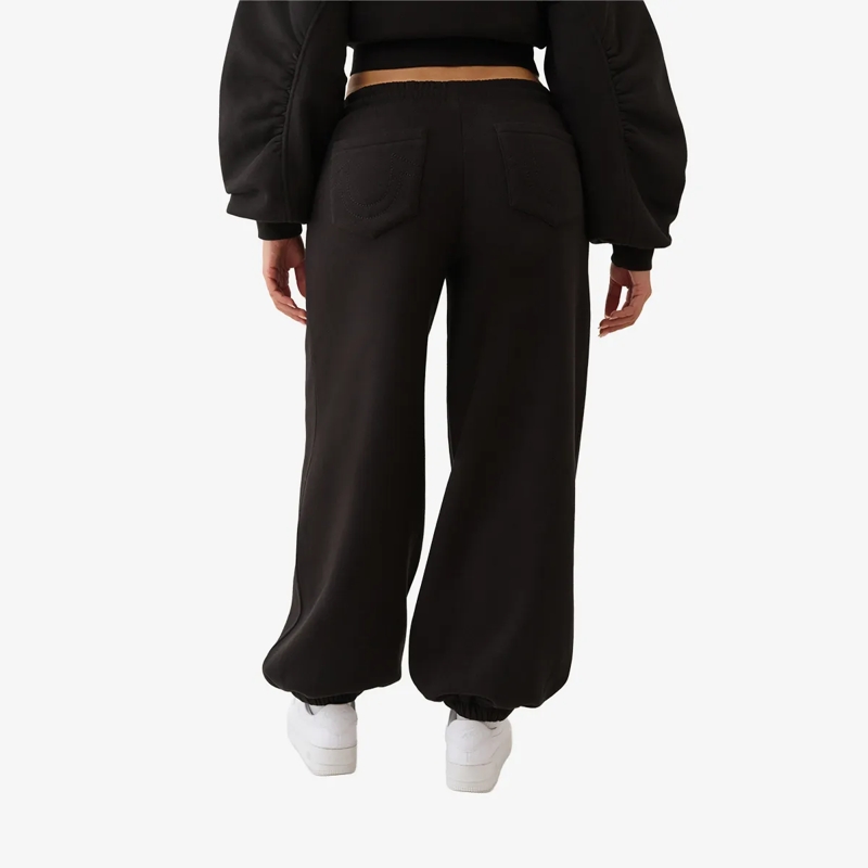 True Religion Jogginghose Sweatpant LEOPARD CRYSTAL BAGGY schwarz(Image 4)