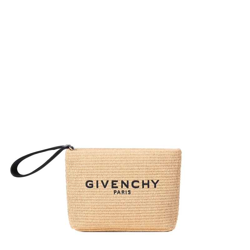 Givenchy Crossbody Bag Pochette aus Raffia beige