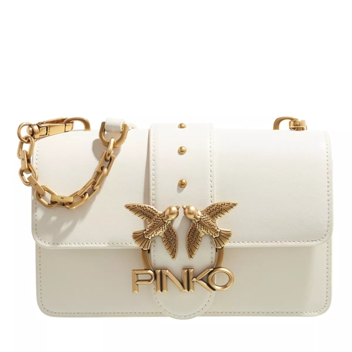 Pinko Love Mini Icon Simply Bianco Antique Gold Crossbody Bag