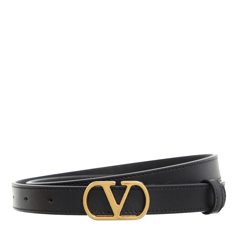 Valentino Garavani Dünner Gürtel VLogo Belt Black