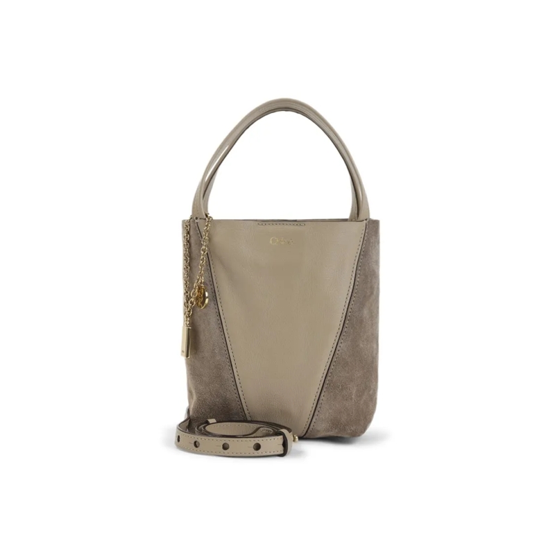 Chloé Bucket Bag Structured Bucket Handbag In Buffalo Leather Brown