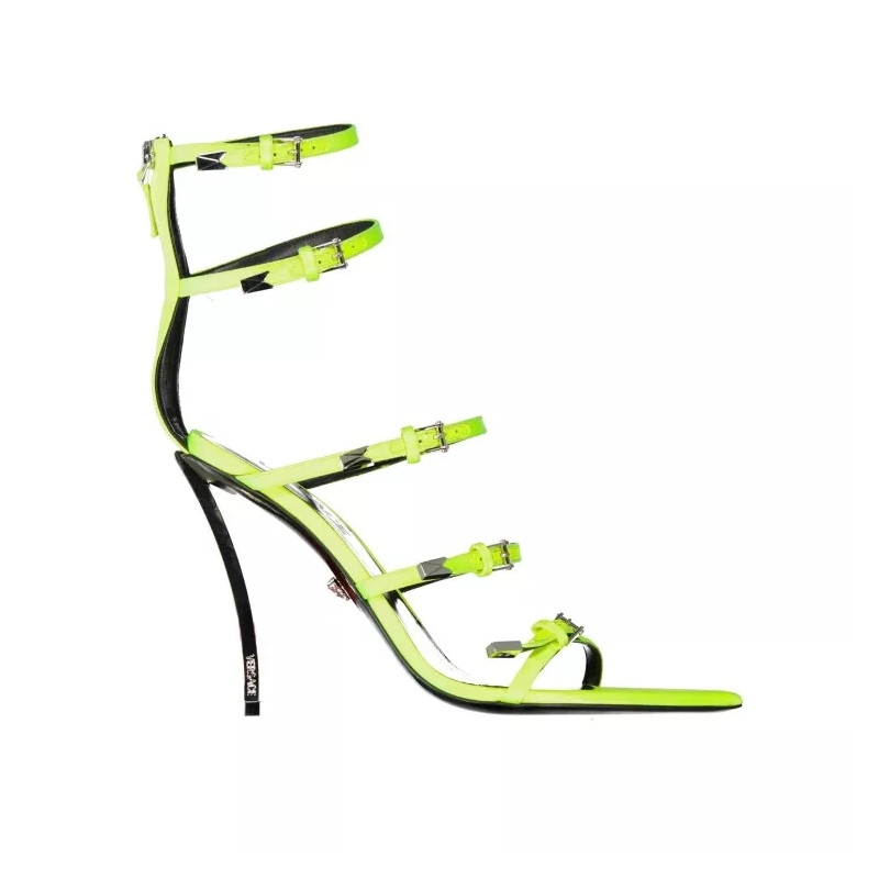 Versace Sandalen met hak Pin-Point Sandals Green