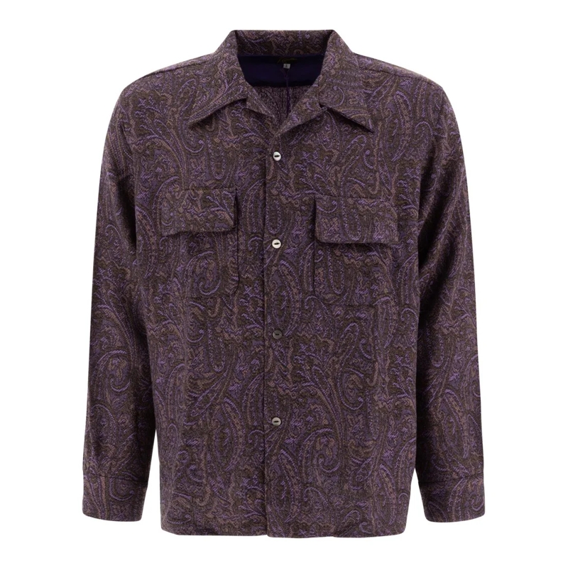 Needles Chemise Paisley Wool Shirt Purple