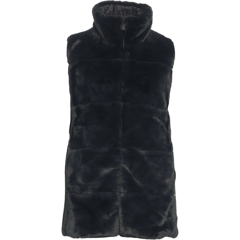 Save the Duck  Faux fur gilet 'Fury' schwarz