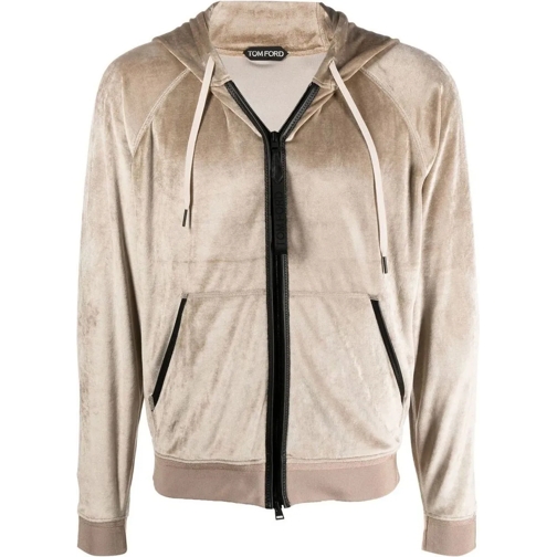 Tom Ford Daunenjacken Tom Ford Velour Track Jacket beige