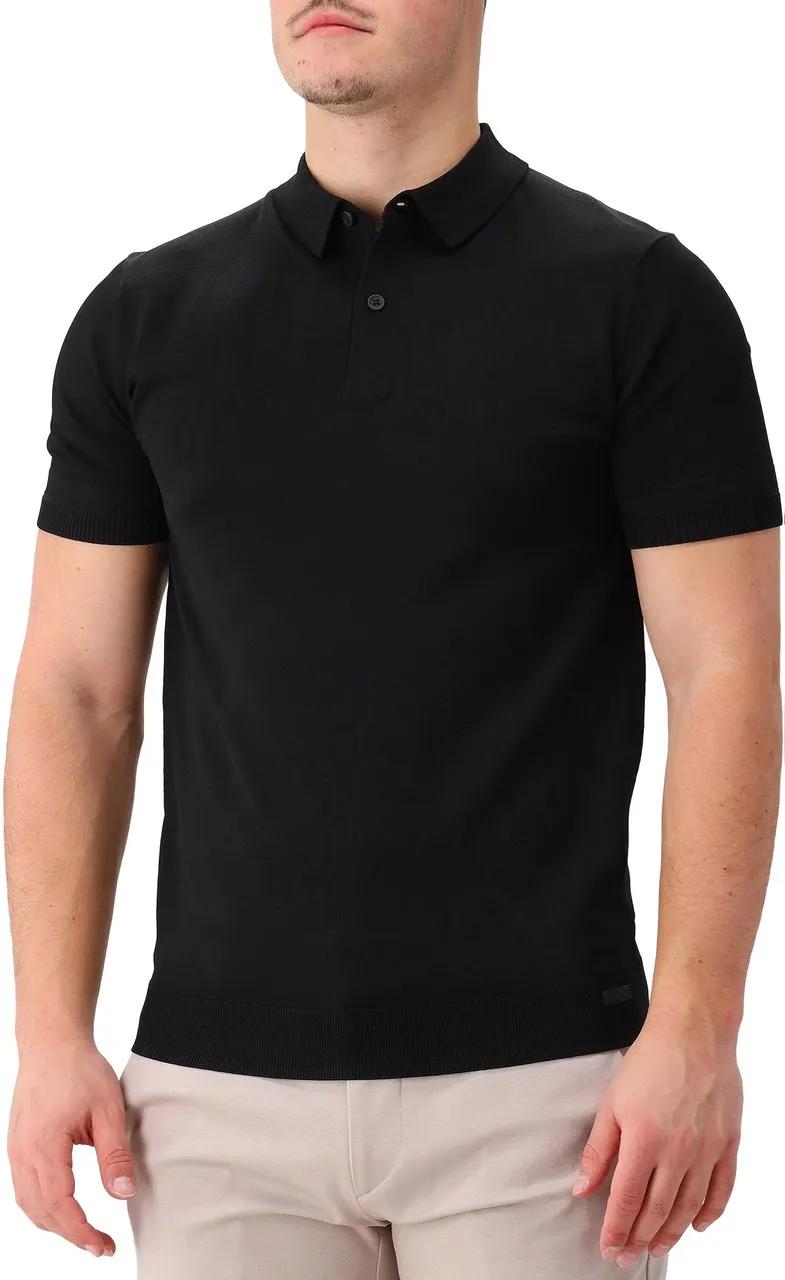 Thumbnail - GENTI - Genti Polo Zwart - Größe S - black