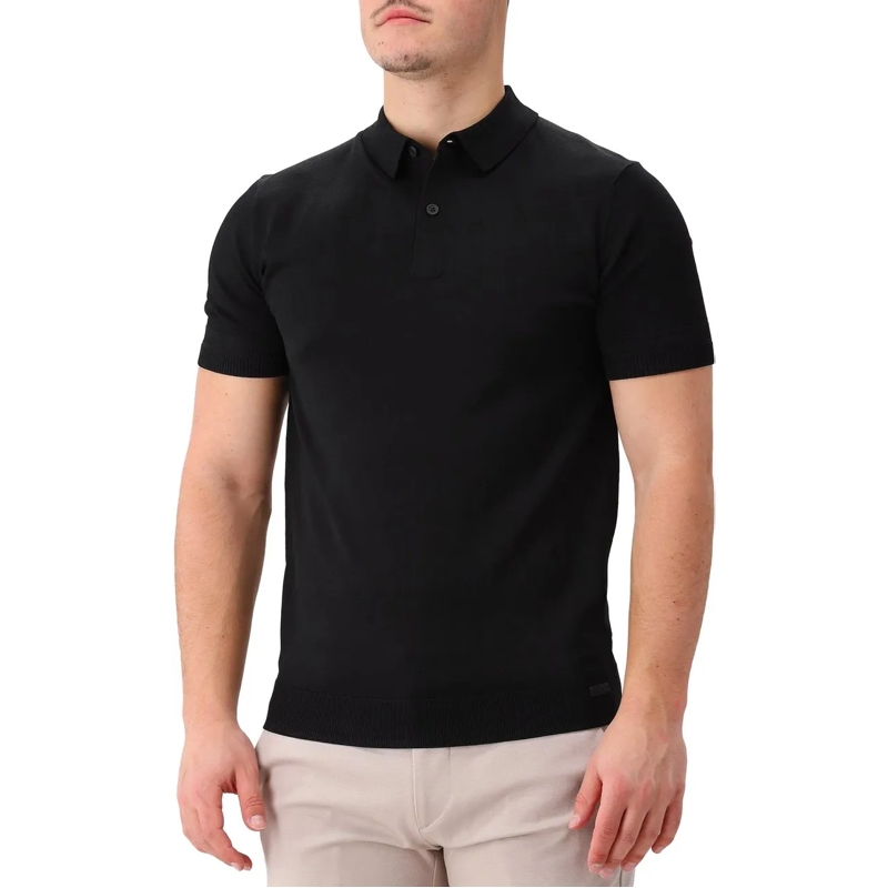 GENTI Polohemd Genti Polo Zwart schwarz