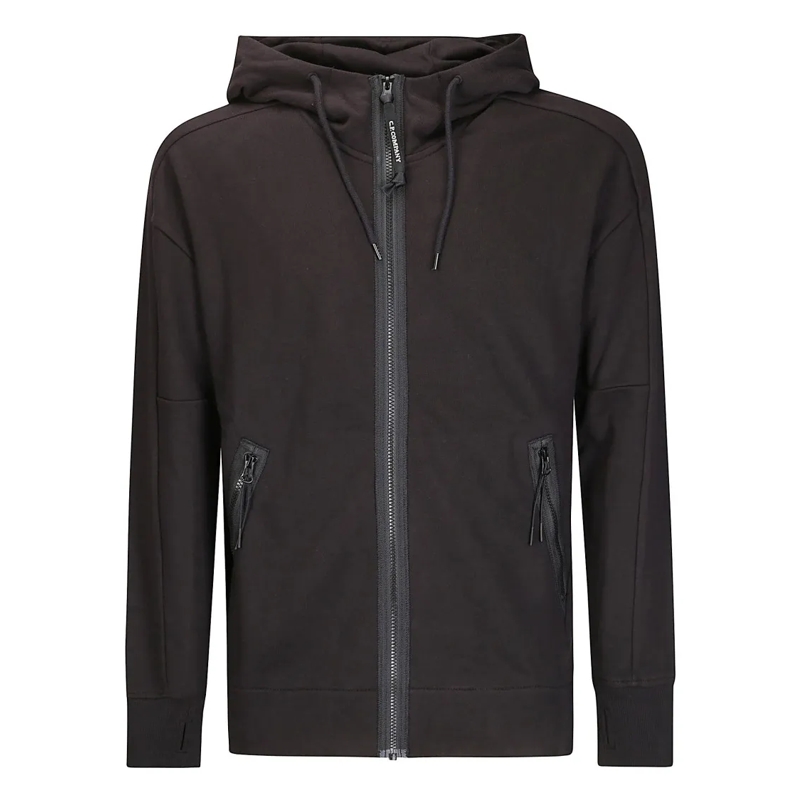 CP Company Strickjacke Hooded Open Sweatshirt Schwarz
