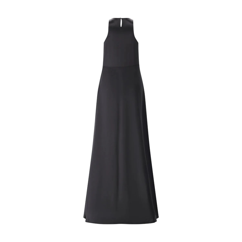 Saint Laurent Maxikleid Maxikleid aus Seide schwarz(Image 3)