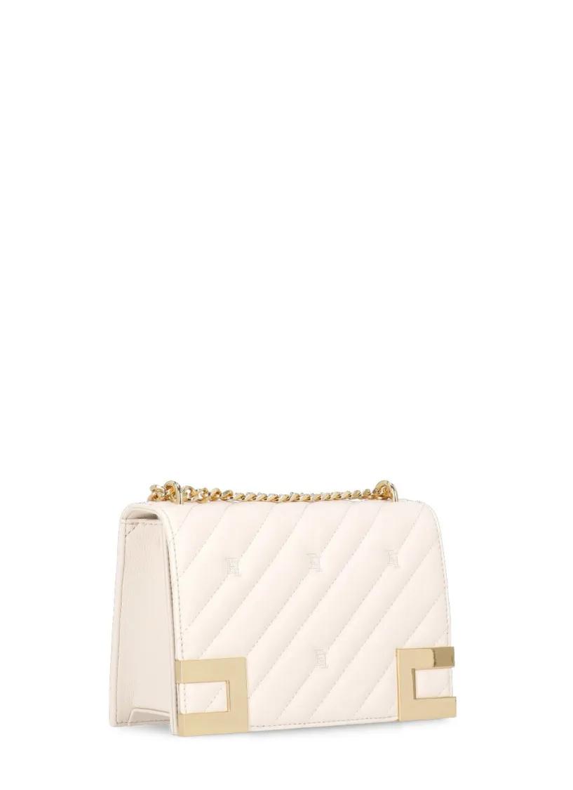 Elisabetta Franchi Gewatteerde Schoudertas van Synthetisch Materiaal Beige Dames
