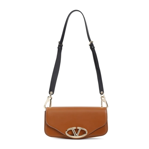 Valentino Logo 1 Small Shoulder Bag Brown Schoudertas