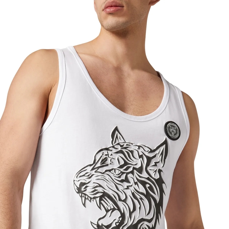 Plein Sport Top Tanktop Tiger weiss(Image 4)