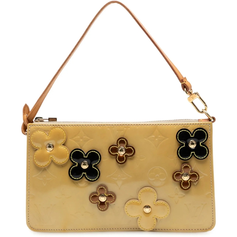 Louis Vuitton Schultertasche Monogram Vernis Fleurs Lexington Pochette braun