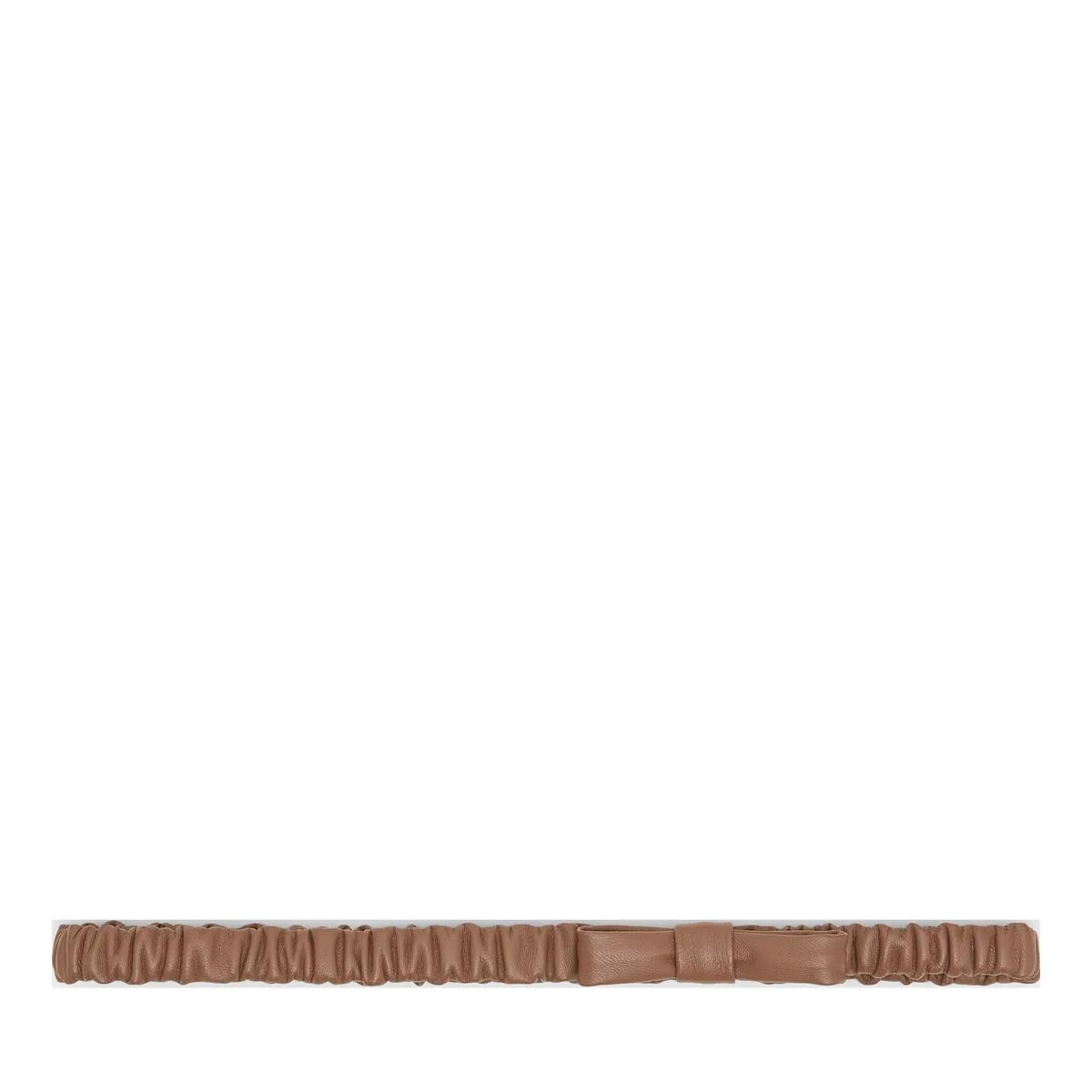 Dorothee Schumacher FEMININE EDGE stretch bow belt hazelnut | Gürtel