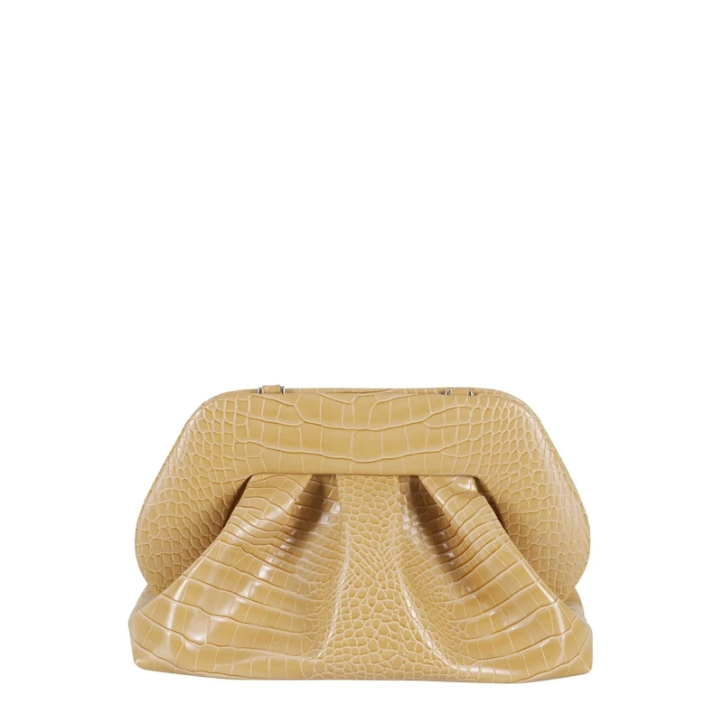 Themoirè Schultertasche Tia Crocodile-Embossed Shoulder Bag Brown