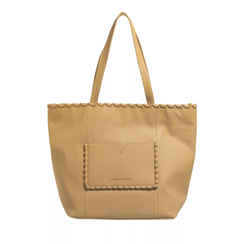LES VISIONNAIRES Shopper Louve Lacing Caramel Taupe