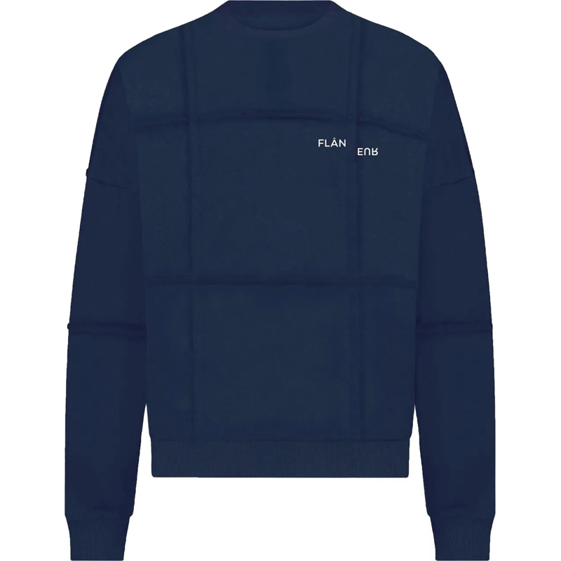 Flâneur  Cut & Sew Sweater | Deep Blue blau