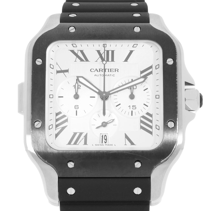 Cartier Automatisch Horloge Santos Silber