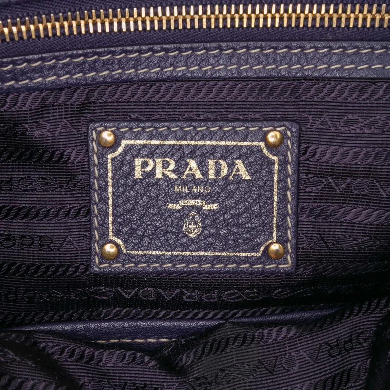 Thumbnail - Prada Hobo Bags - Vitello Phenix Bauletto Satchel - Gr. unisize - in Blau - für Damen