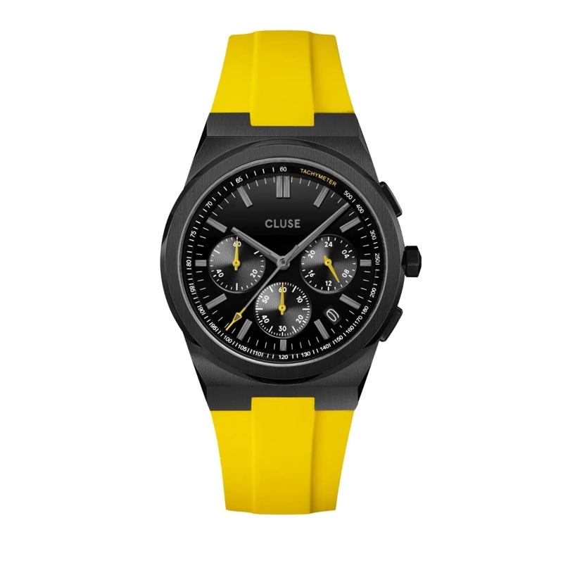 CLUSE Chronograph Summer Capsule Uhr Schwarz