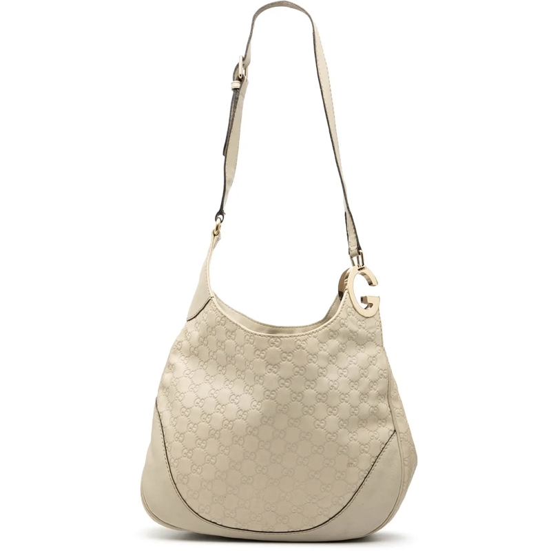 Gucci Schultertasche Guccissima Charlotte Crossbody weiß