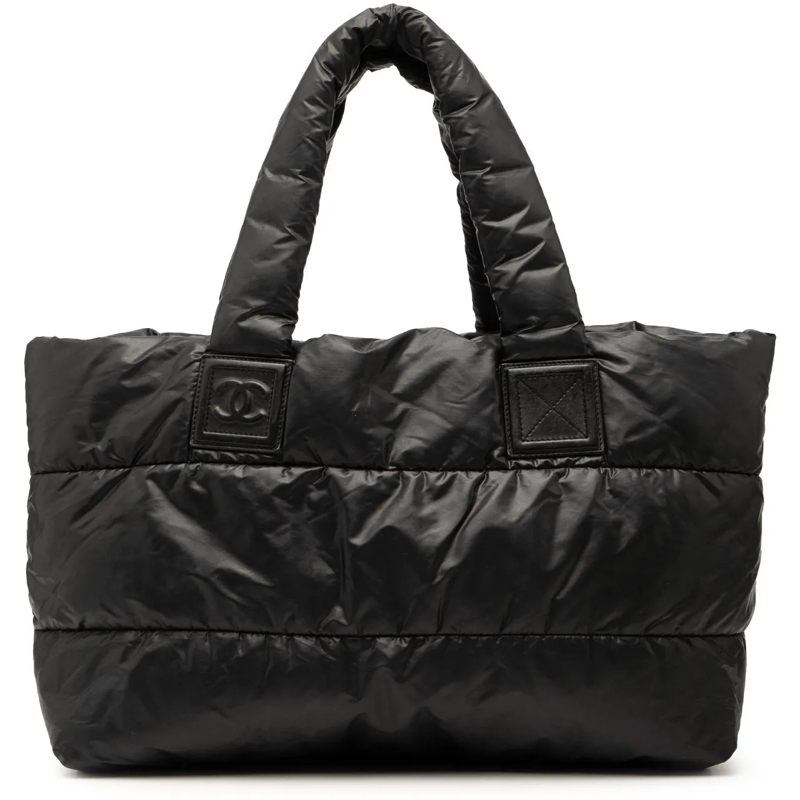 Chanel Shopper Medium Quilted Nylon Coco Cocoon Tote schwarz