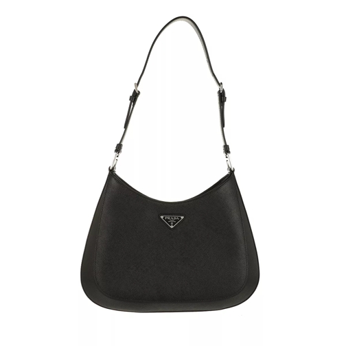 Prada Cleo Shoulder Bag Leather Black Hobo Bag