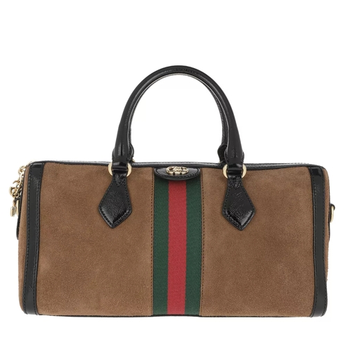 Gucci Ophidia Medium Top Handle Bag Suede Beige Bowling Bag