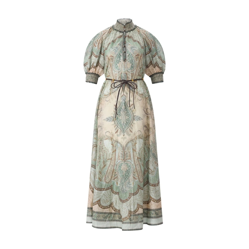 Zimmermann Maxikleid Multicolour Maxi Dress With High Neckline Multicolor(Image 2)