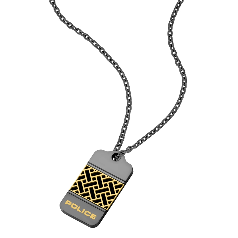 Police  Herrenkette Bricklock- Herrenkette- Farbe: silb grau(Image 2)