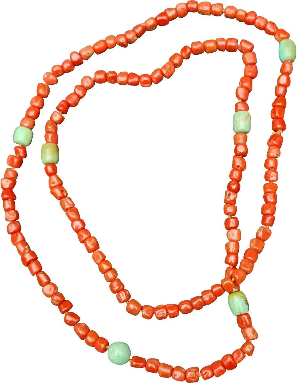 Thumbnail - CATHERINE MICHIELS Halskette - Collier sautoir corail turquoise SP2297 CoTu Cathe - Gr. unisize - in Mehrfarbig - für Da...