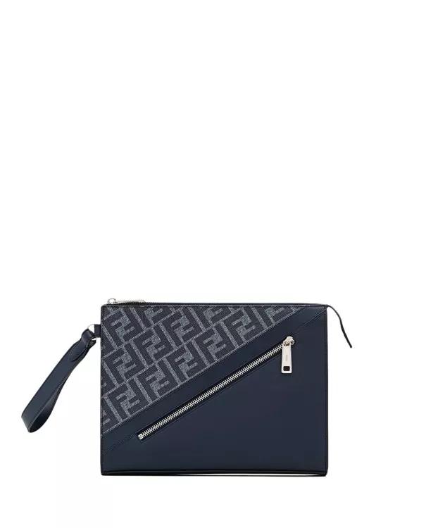 Fendi Crossbody Bags - Shadow Black Leather Pouch - Gr. unisize - in Schwarz - für Damen