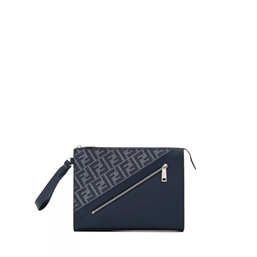 Fendi Shadow Black Leather Pouch Black Crossbody Bag