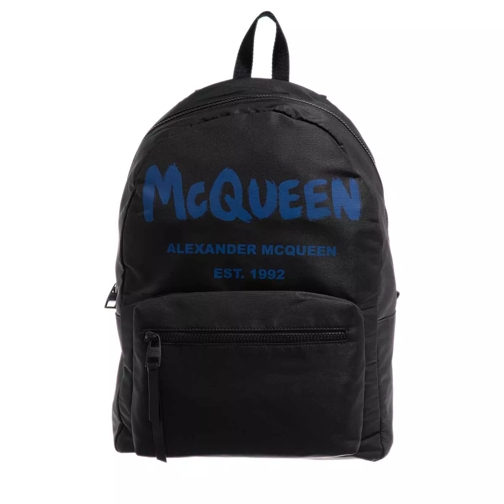 Alexander McQueen Metropolitan Backpack Black/Ultramarine Ryggsäck