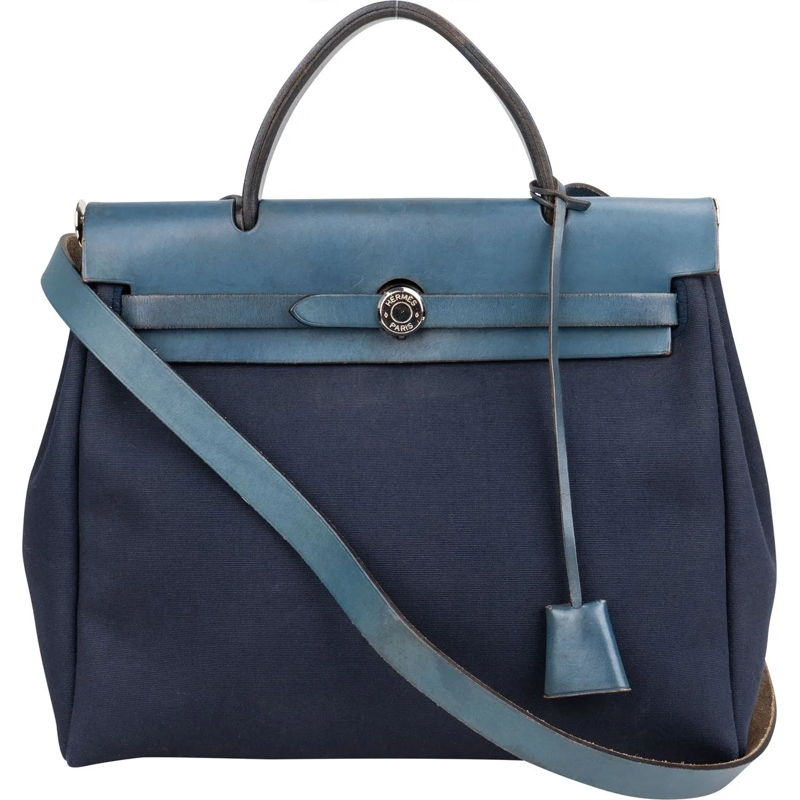 Hermès Fourre-tout Hermes Classic Cotton Herbag 31 Handbag blau