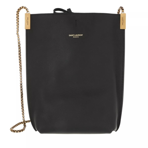 Saint Laurent Suzanne Hobo Bag Leather Black Crossbody Bag