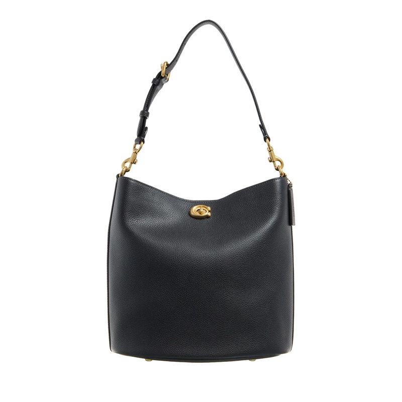 Coach Bucket Bag Polished Pepple Soft Willow Black