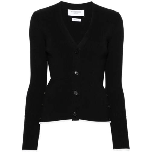 Thom Browne Strickjacke Ribbed Cardigan Black