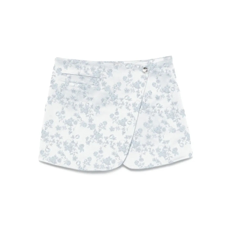 Coperni Minirock A-Line Wrap Skirt White